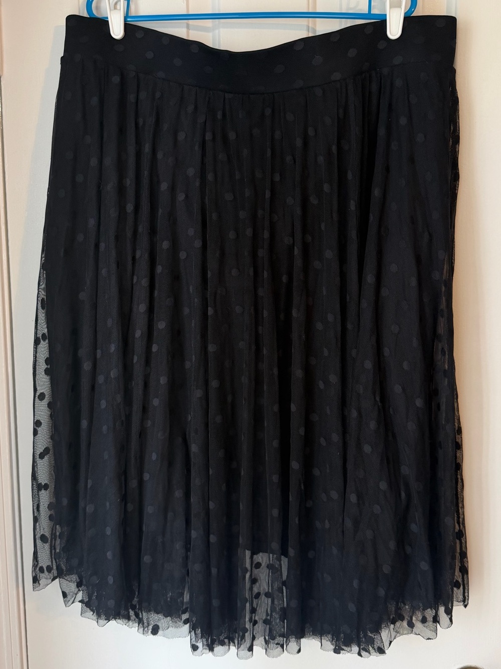 Torrid Black Polka Dot Tulle Midi Skirt